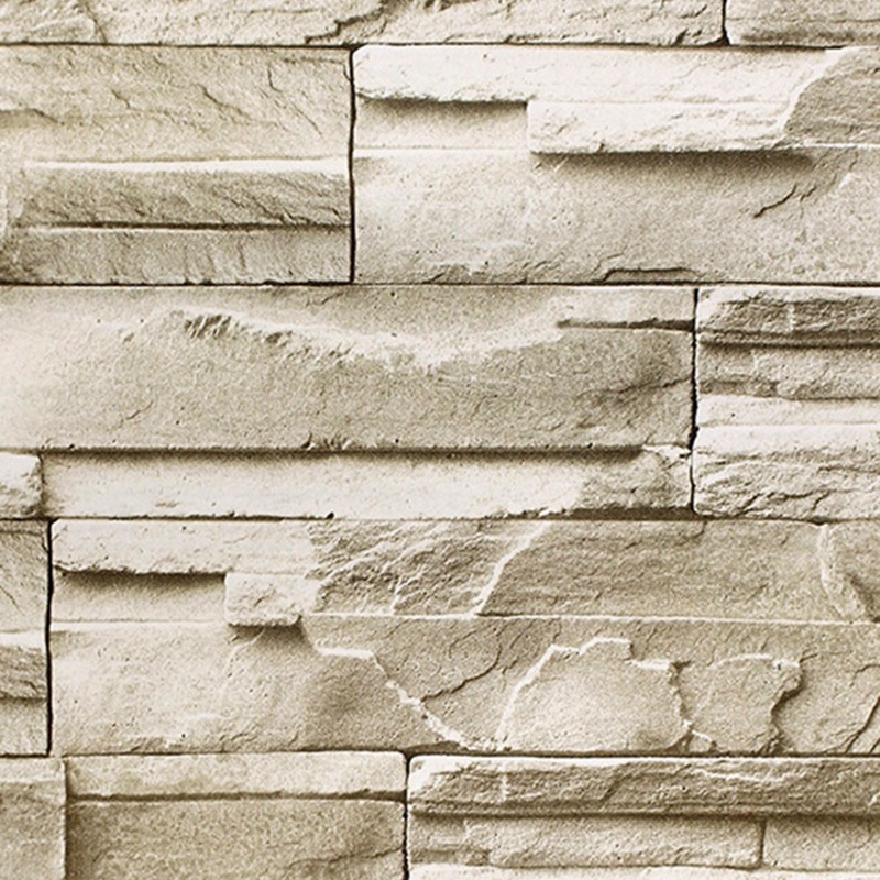 Giấy Dán Tường 6M Họa Tiết Gạch Đá 3D