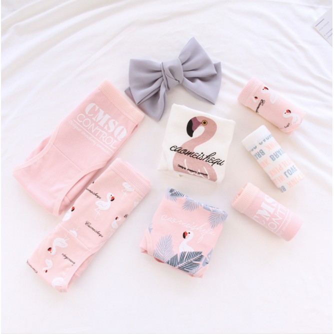 Quần lót cotton hồng hạc dễ thương( mẫu 33)