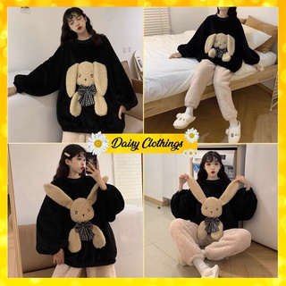 Set áo quần con gấu bông mặt bụng chất lông dày, con gấu thật nhé mã 650 - daisy clothings