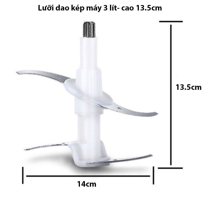 Lưỡi dao kép thay thế cho máy xay thịt, xay thực phẩm 2L-3L-6L công suất 300W-1200W