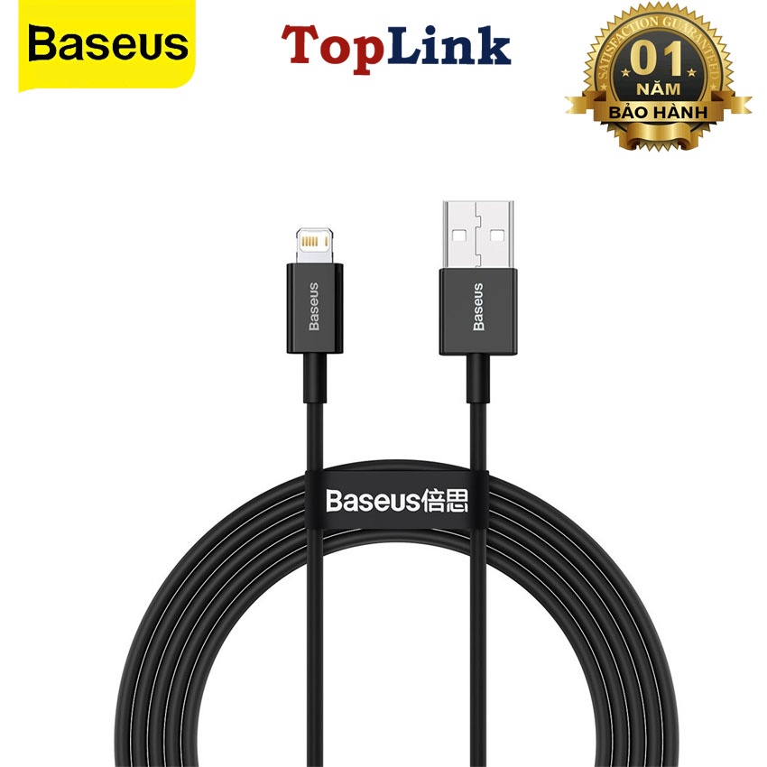 Dây Cáp Sạc Nhanh Baseus CALYSA Cho ip/tablet táo Từ Đầu USB Sang 2.4A Chuyển Dữ Liệu Nhanh 480mbps-TopLink