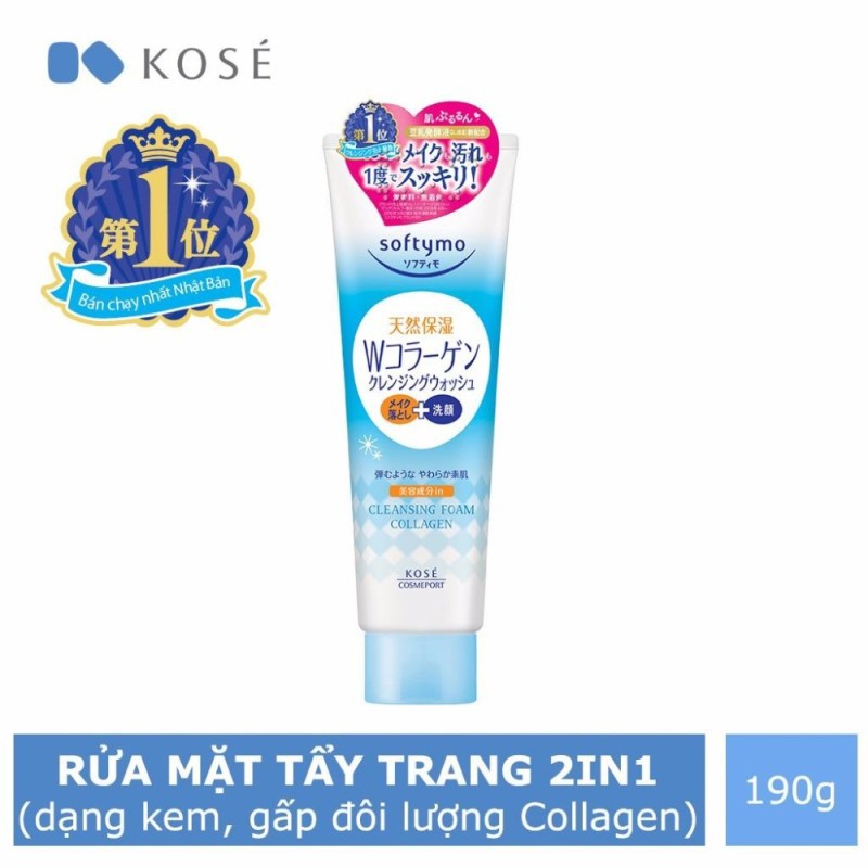 [MÃ GIẢM GIÁ ĐẾN 100K] SỮA RỬA MẶT KÈM TẨY TRANG 2 IN 1 BỔ SUNG COLLAGEN VÀ HA