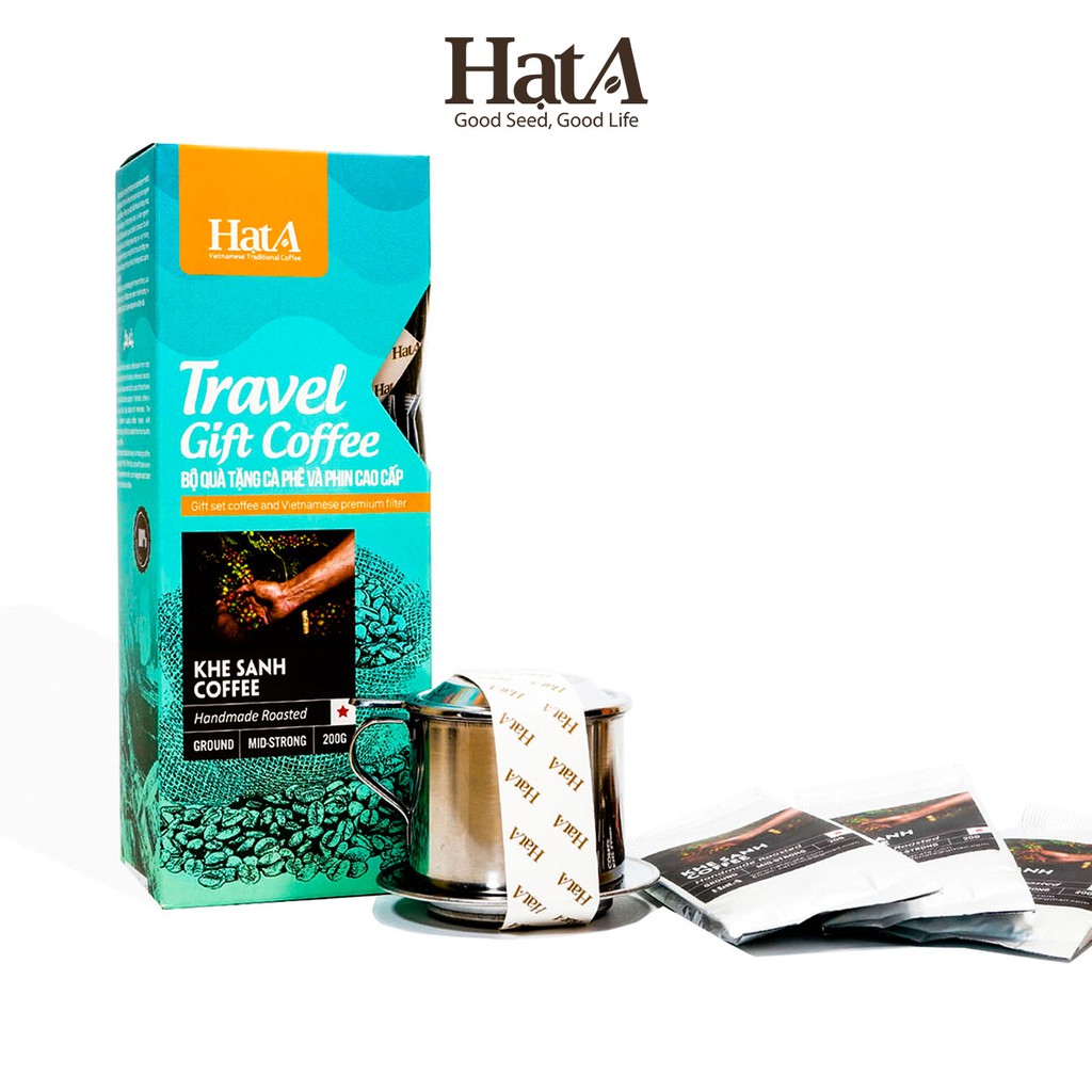 Cà phê Khe Sanh Hạt A Cafe Travel Gift Coffee 100% hạt Arabica nguyên chất hương vị đậm vừa 200gr