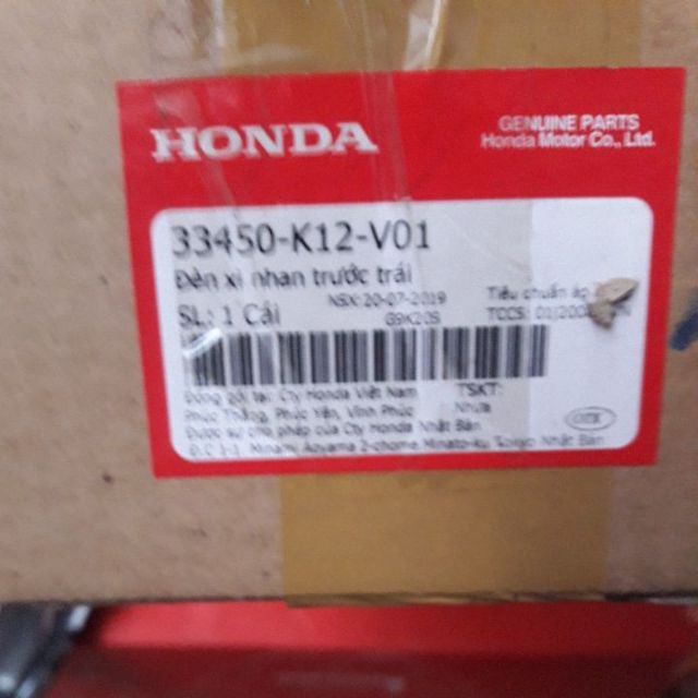 Bộ đèn xin nhan lead bên trái lắp cho xe 2018 _2020 chính hãng HonDa