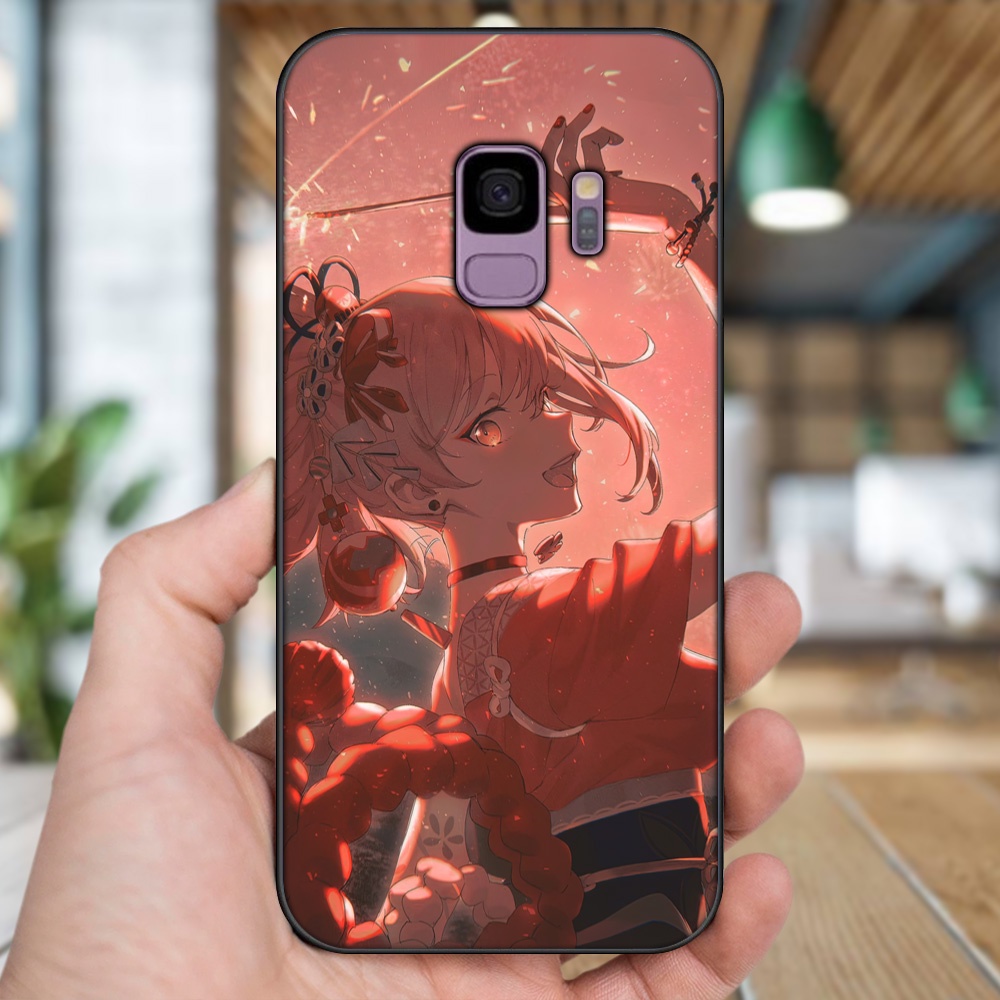 Ốp lưng Samsung S9 viền đen in hình Yoimiya Genshin Impact