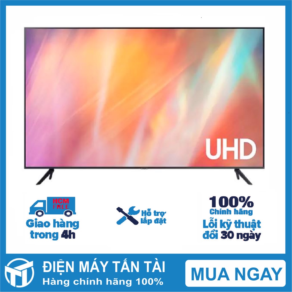 Smart Tivi Samsung 4K 43 Inch UA43AU7700 Mới 2021 Hệ điều hành Tizen OS,Remote thông minh - giao hàng miễn phí HCM