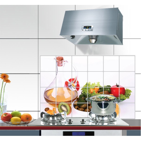 Decal dán bếp tráng nhôm cách nhiệt size lớn - bày trí bàn trái cây