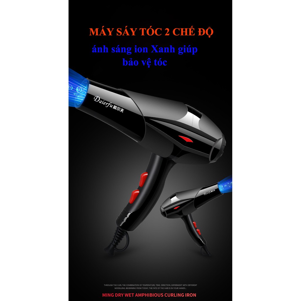 Máy sấy tóc du lịch công suất 2000W, 2 chế độ không lo tóc hư tổn. Đổi trả miễn phí trong vòng 7 ngày