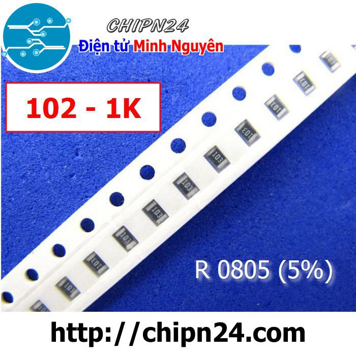 [50 CON] Điện Trở dán SMD 0805 1K (5%)