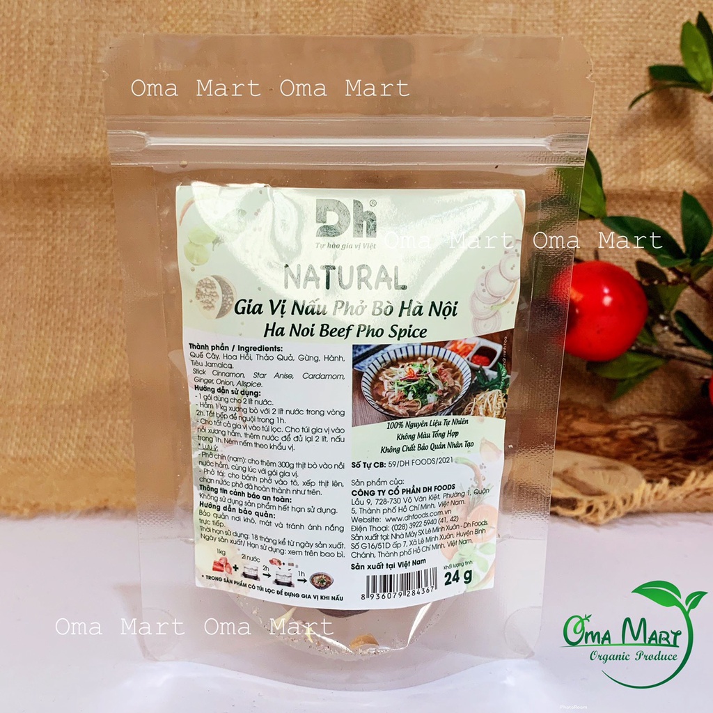 Gia vị nấu phở bò Hà Nội Dh Food 24g