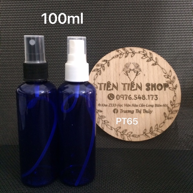 Chai nhựa tím 100ml đầu xịt phun sương