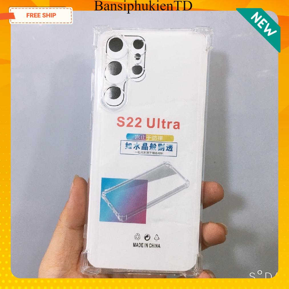 Ốp Trong Chống Sốc Samsung S22 , S22 Plus , S22 Ultra Có Viền Bảo Vệ Camera