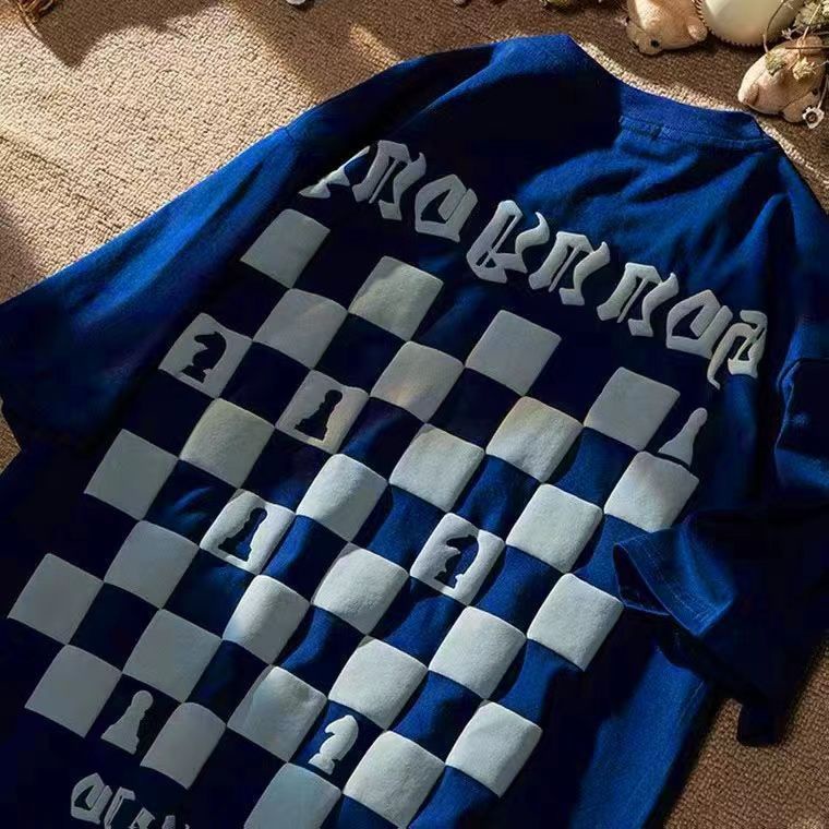 Áo Thun Tay Ngắn Màu Xanh Dương In Chữ Klein Thời Trang Mùa Hè 2022 Mới