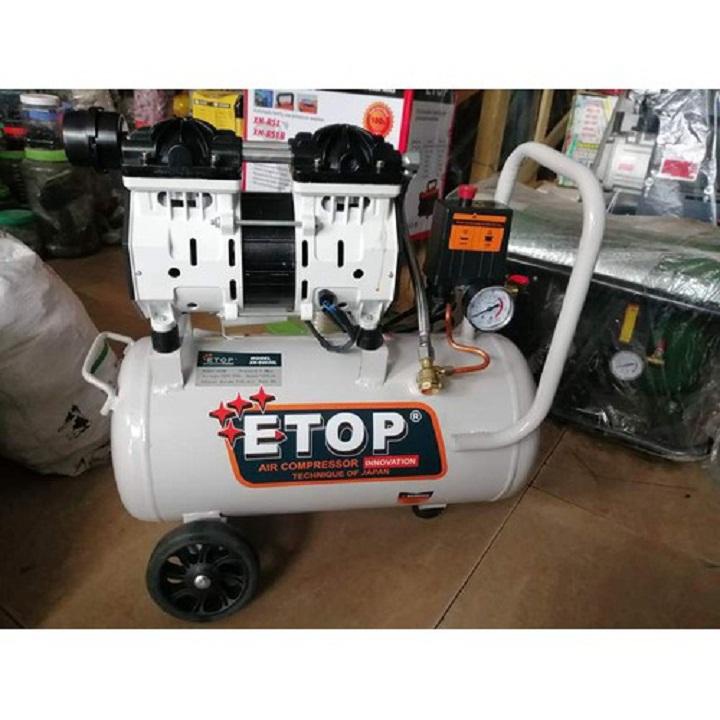 Máy nén khí không dầu Etop 30L công suất 600W có độ giảm âm cao hạn chế tiếng ồn đến rất thấp