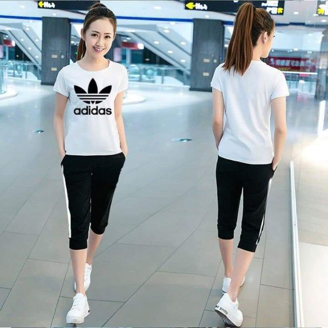 Bộ cotton lửng Adidas