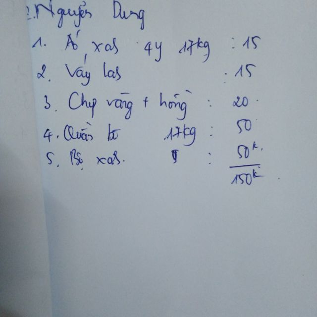 Combo của khách hàng