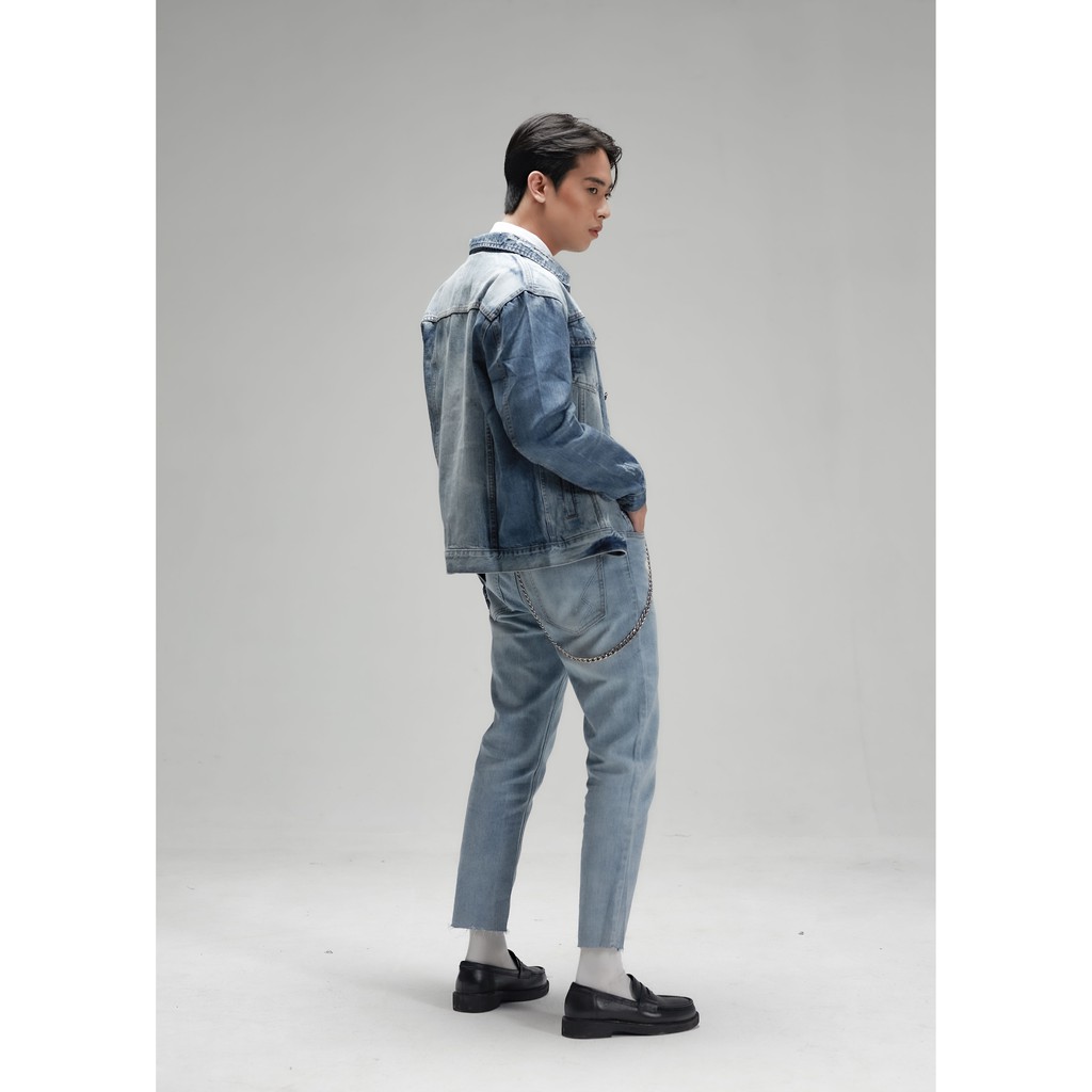 Áo Khoác Jean Nam Chất Bò Cao Cấp Dày Dặn Phong Cách Basic Snazzy Denim Jacket