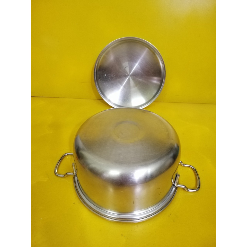 Nồi inox nội địa Nhật, size 24cm, cao 12cm (345), dùng được bếp từ