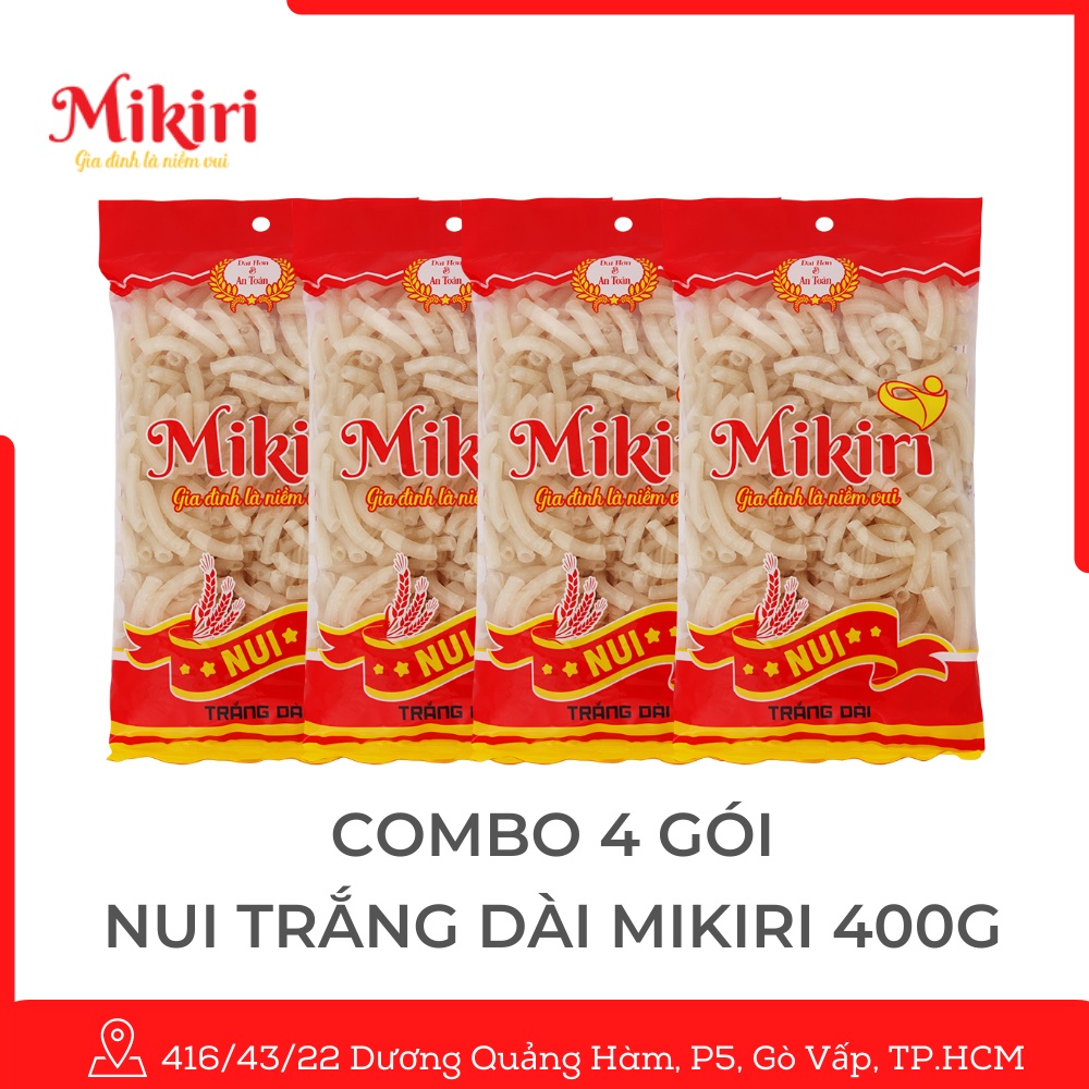 (Combo 4 gói) Nui dài Mikiri 400g cao cấp