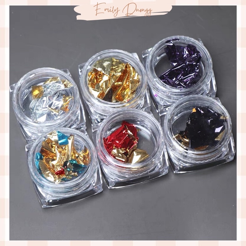 [Nail] Set giấy nhún mix 6 màu