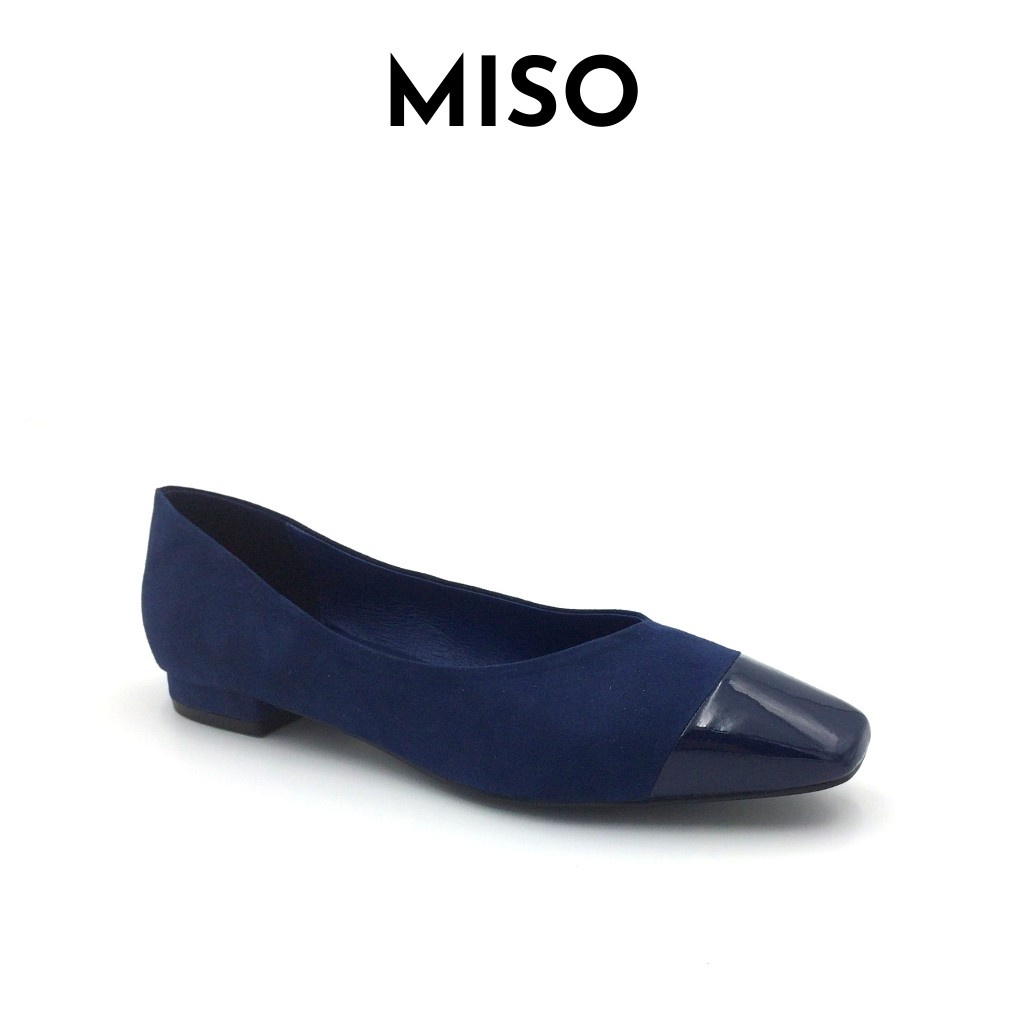 Giày búp bê nữ basic mũi vuông phối màu cao 2cm Miso M1019 | BigBuy360 - bigbuy360.vn