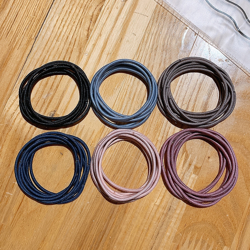 Set 100 dây buộc tóc cỡ 4.5 cm dành cho nữ