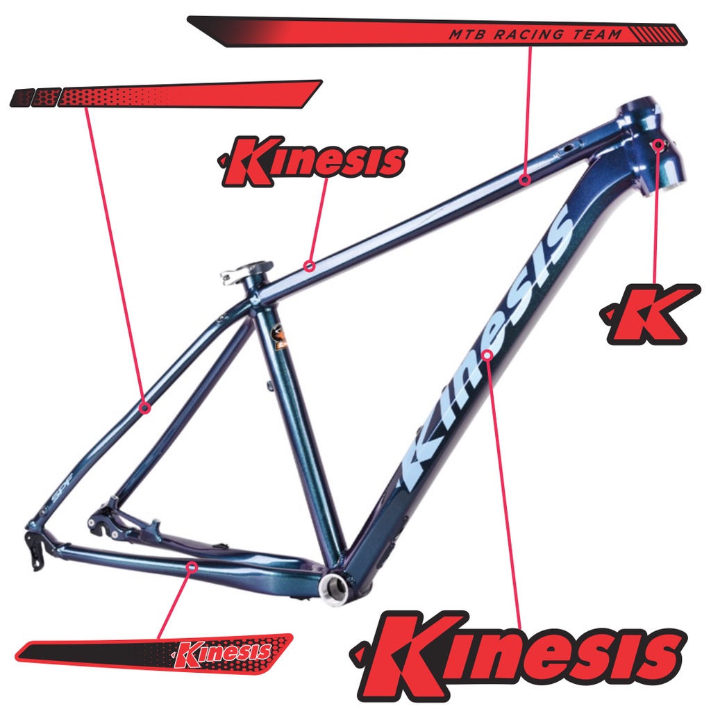 ■❧Tem decal dán sườn xe đạp địa hình KINESIS | MTB Frame Temxedap.vn