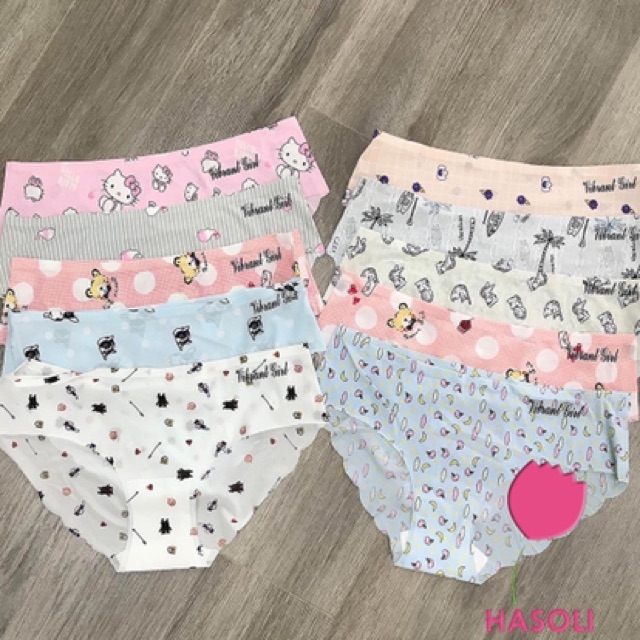 Quần chip su đúc thông hơi hình cute