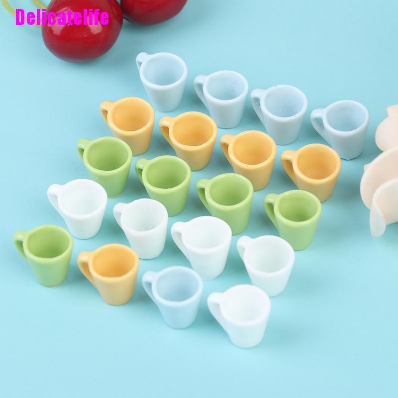 Bộ 4 Ly Nước Mini Màu Sắc Ngọt Ngào Phong Cách Nhật Bản Dùng Làm Phụ Kiện Chụp Ảnh Cho Nhà Búp Bê