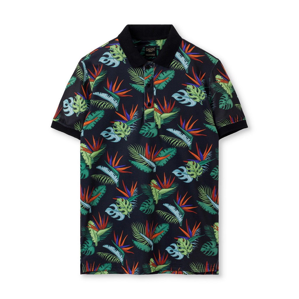 Áo thun Polo Galvin họa tiết mùa hè 2021 chất cotton co giãn nhẹ PLGV50-5 - Leo vatino