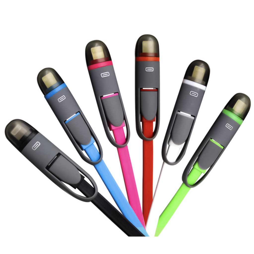 Cáp sạc điện thoại 3 trong 1 dây rút cuộn tròn - Cáp sạc iphone Android type C - nhỏ gọn dễ dàng mang theo