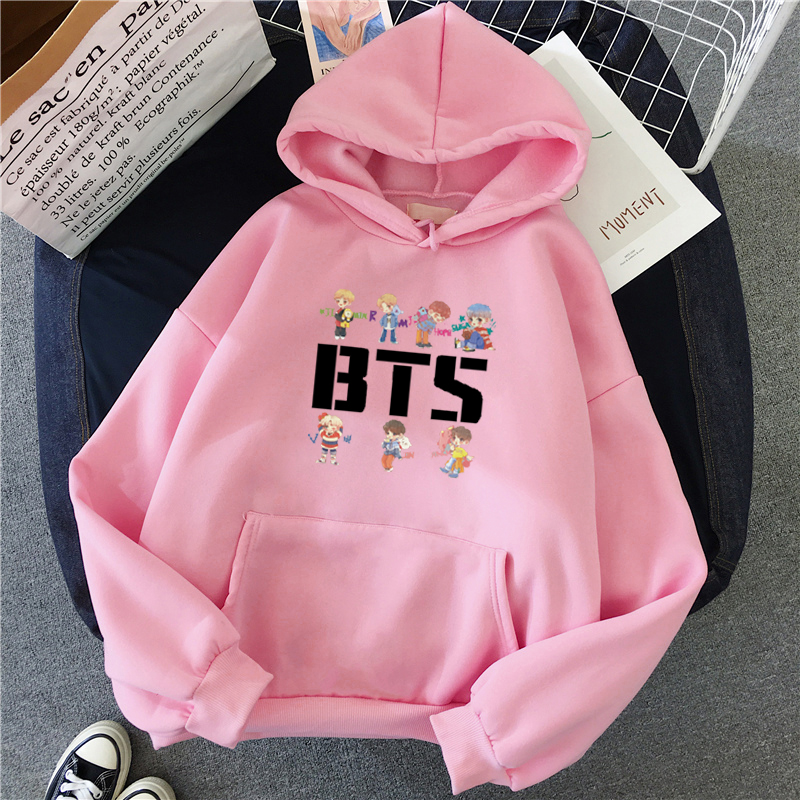 Áo Hoodie Dài Tay In Hình Nhóm Nhạc Bts Thời Trang Đường Phố Dành Cho Nam Và Nữ 2