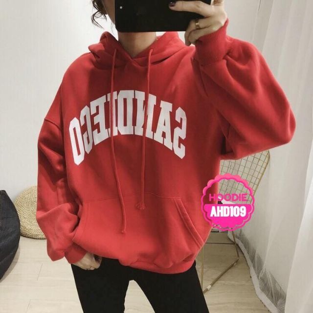 ÁO KHOÁC NỈ HOODIE CỔ CHUI CÓ NÓN