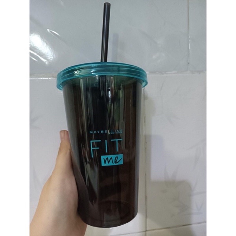 Combo 2 Ly Nhựa Fit Me 500ml Kèm Ống Hút Có Hộp