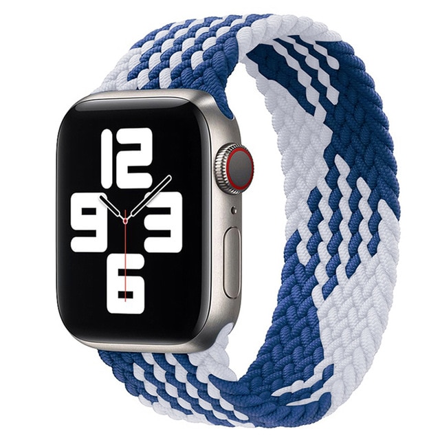 Dây Đeo Đồng Hồ Dạng Dây Bện Nylon Co Giãn Cho Iwatch Series 6 5 4 3 44Mm 40Mm 38Mm 42Mm 6 5 4 3 2