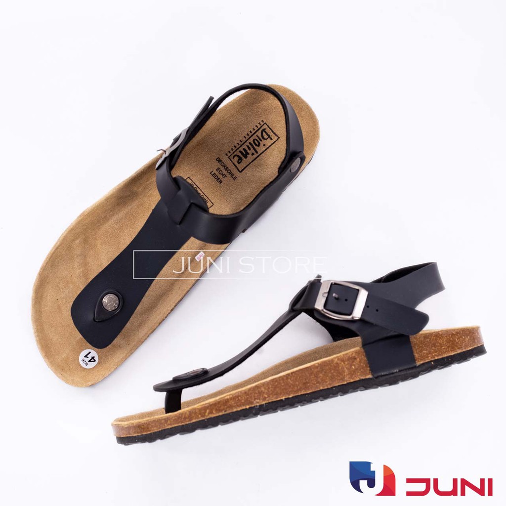 [DA PU-CHỐNG NƯỚC] PU10- Dép sandal xỏ ngón Unisex da PU, đế trấu Bioline Birken - Xuất khẩu châu Âu - Juni Store