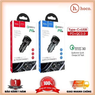 Tẩu Sạc Nhanh ô tô Hoco Z42 💎PD 20W+QC 3.0💎Tẩu Sạc ô tô 2 Cổng Sạc USB và Type-C Tiện Dụng - Bảo Hành Chính Hãng 1 Năm