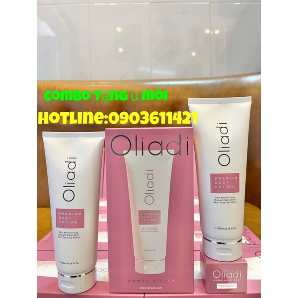 [ MUA 2 TẶNG 1] combo 2 tuýp KEM DƯỠNG TRẮNG DA BODY NANO PHÂN TỬ OLIADI  Gigawhite + Veryberywhite (hàng chính hãng ).