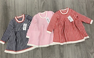 VÁY LEN KẺ SIÊU XINH CHO BÉ GÁI