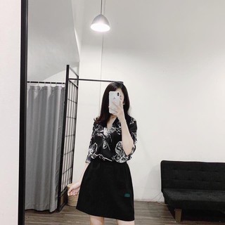 Áo sơ mi hoạ tiết sang chảnh