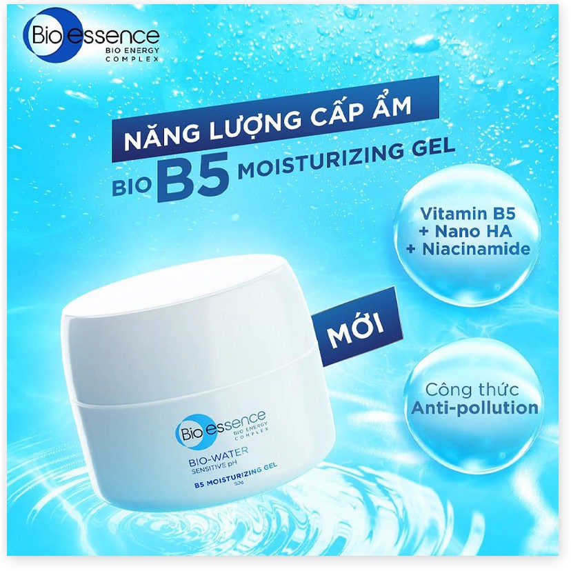 [Mã chiết khấu giảm giá sỉ mỹ phẩm chính hãng] Kem Dưỡng Bio-Essence Bio-Water B5 Moisturizing Gel 50g