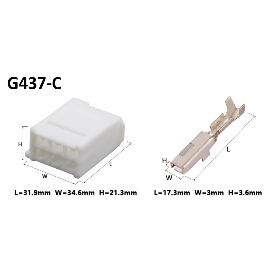 G437-Giắc cắm kết nối xe hơi 2.2mm 6 lỗ
