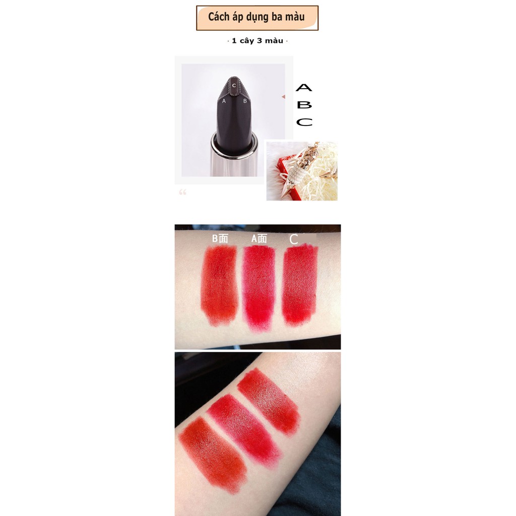 Son Siêu Lì cao cấp 3 Màu AG&AG TẶNG 1 mặt nạ YUMI cao cap Nữ Hoàng Siêu Hot,( Sản Phẩm Này Có 3 Màu (Đỏ, Đỏ Cam, Đỏ hon | BigBuy360 - bigbuy360.vn