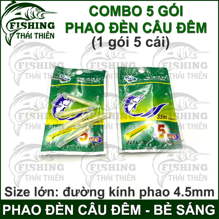 Combo 5 gói phao đèn câu đêm bẻ sáng loại lớn