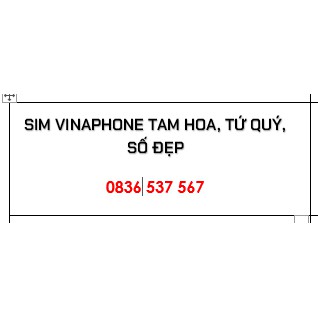 Sim vinaphone tam hoa, tứ quý, số đẹp