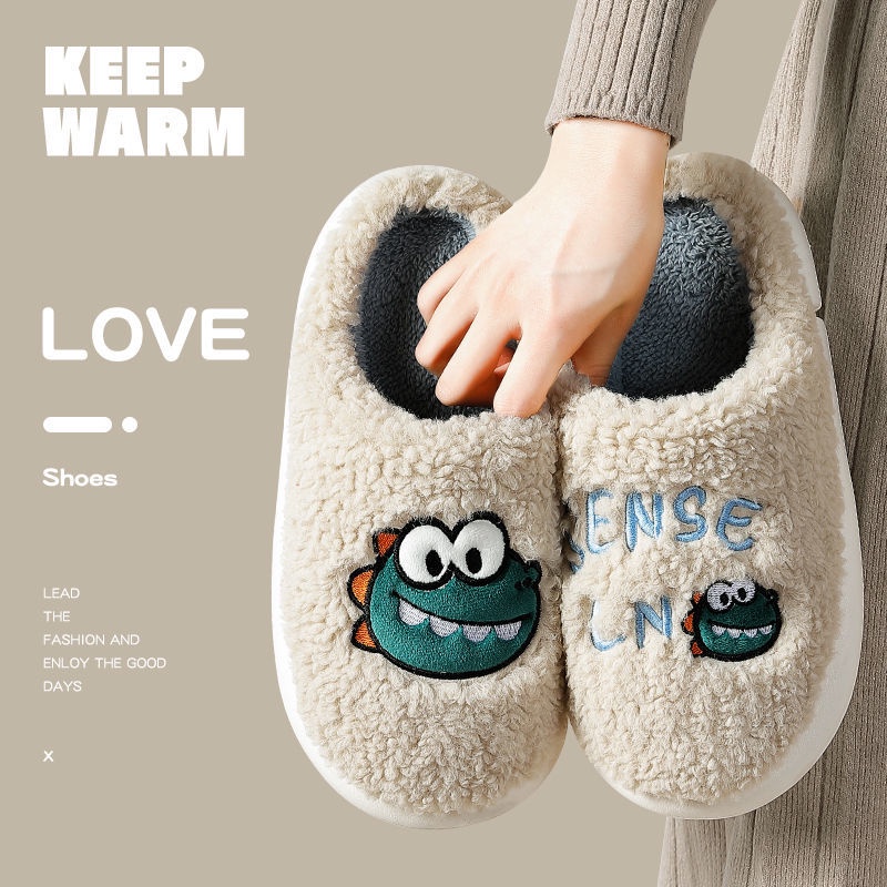 Dép cotton đi trong nhà đế dày chống trượt thời trang mùa đông cho nam giới | BigBuy360 - bigbuy360.vn