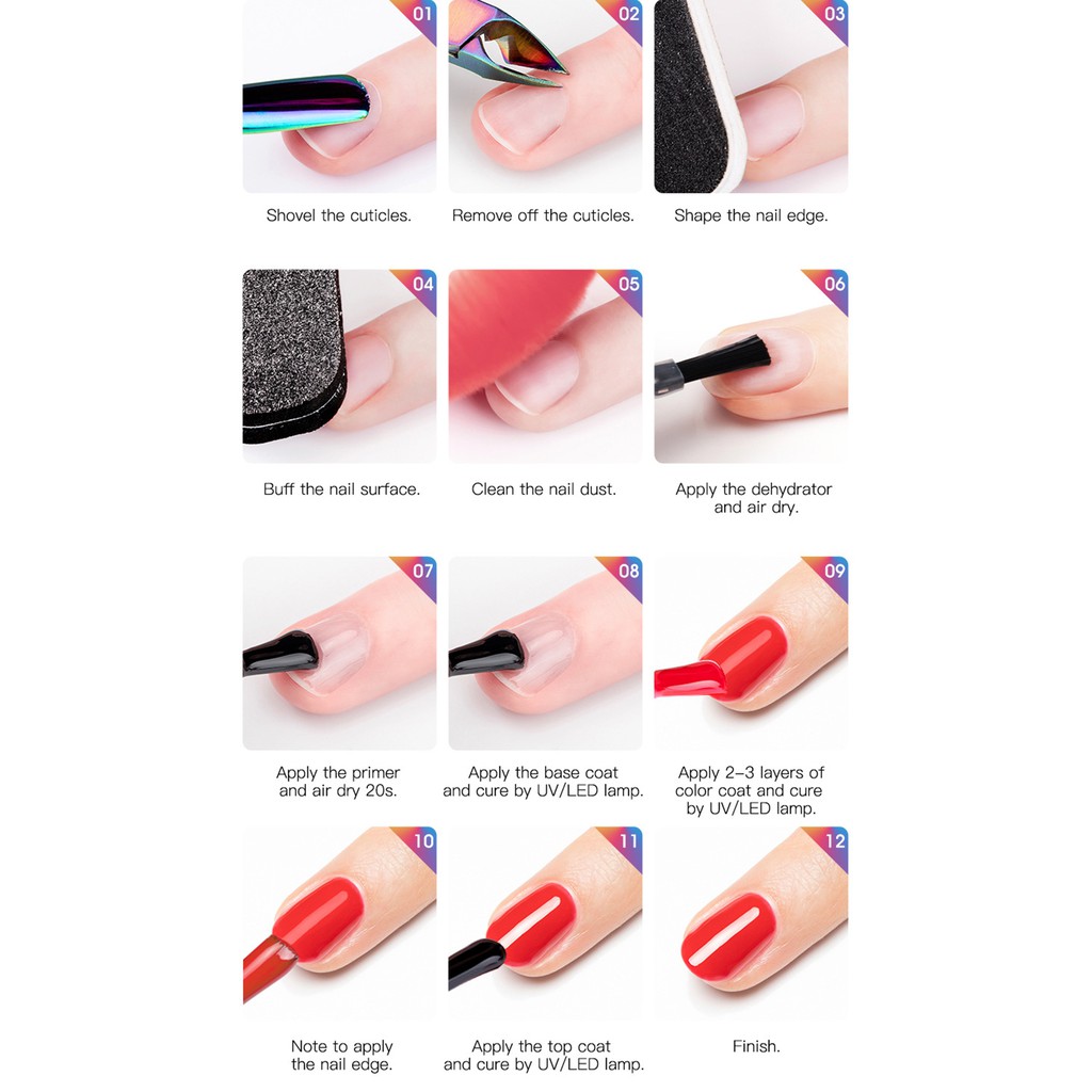 Sơn gel trang trí móng nhiều màu sắc tùy chọn dung tích 7ml