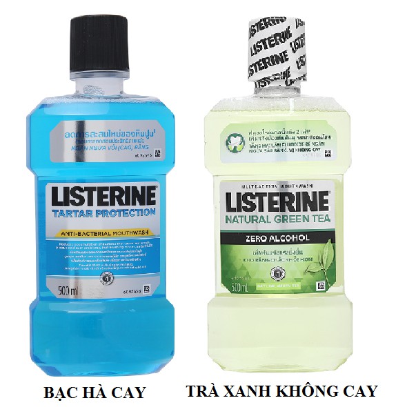 Nước Súc Miệng Sạch Khuẩn, Ngừa Sâu Răng Listerine 500ml