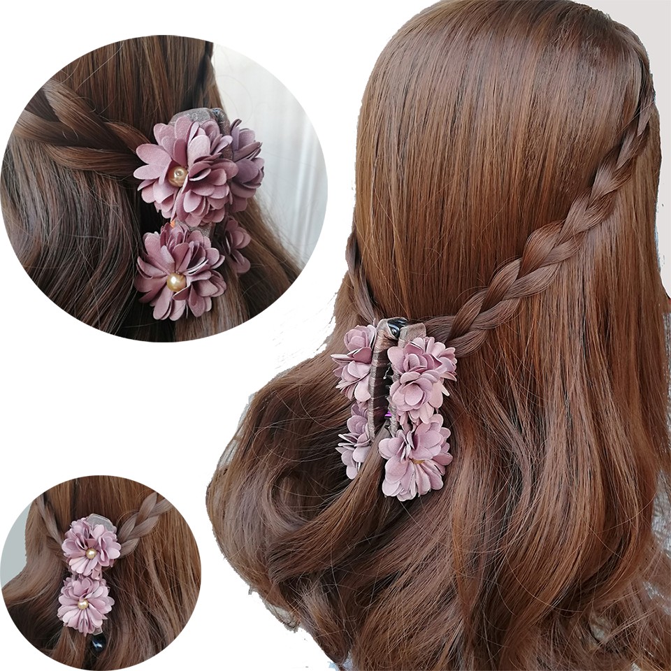 [Xả hàng] Kẹp chéo bông 2 mặt.kẹp lớn Handmade [ẢNH THẬT]
