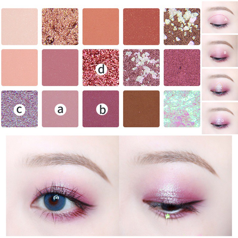 [Hàng mới về] Bảng phấn mắt trang điểm lâu trôi chống nhòe 15 màu HOJO | BigBuy360 - bigbuy360.vn